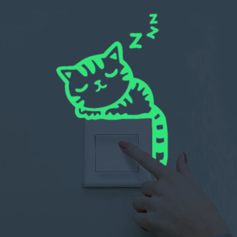Fluorescent Wall Stickers Cartoon Luminous Decal Kids Home Decoration ...