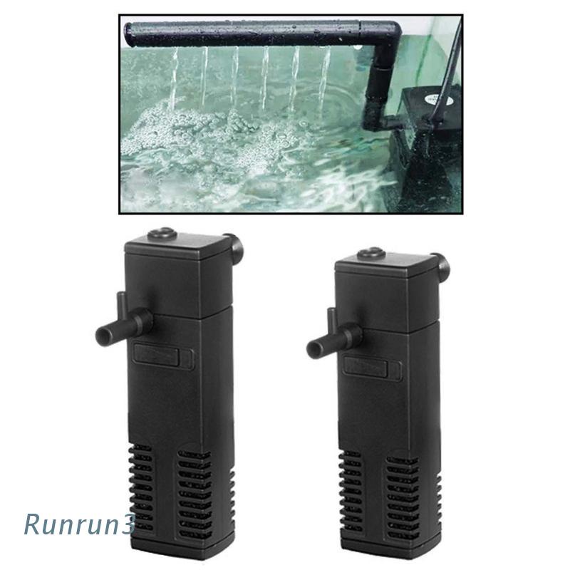 RUN Internal 3in1 Aquarium Filter Adjustable Turtle Tank Builtin