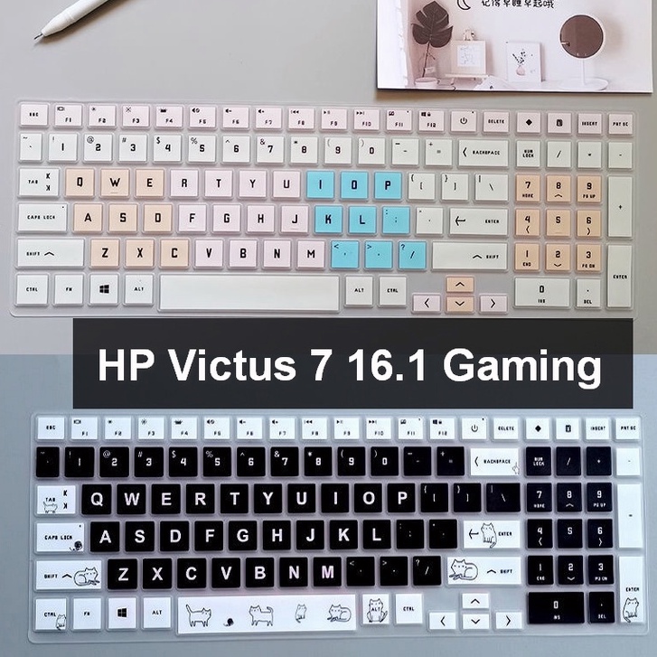 thumbnail interactive-video image 1 of 2-Pack Keyboard Cover For HP Victus 16-d0128TX, 16-d0129TX - 16.1" Laptop, Dustproof & Waterproof 1 of 3