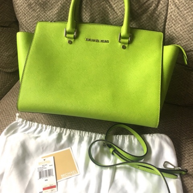 Michael kors neon green bag sale