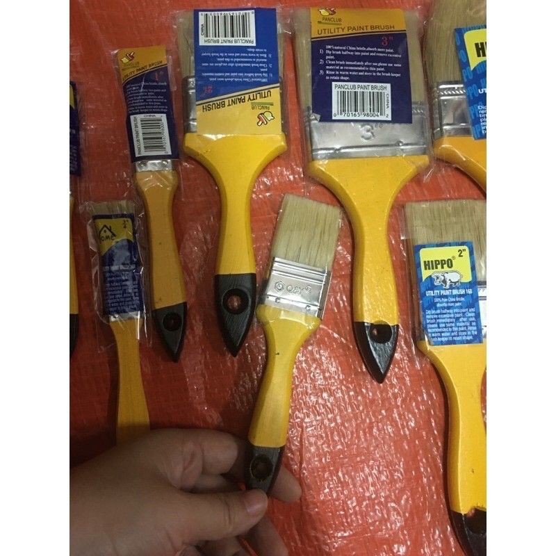 high quality utility paint brush( yellow hair) available！ | Shopee ...