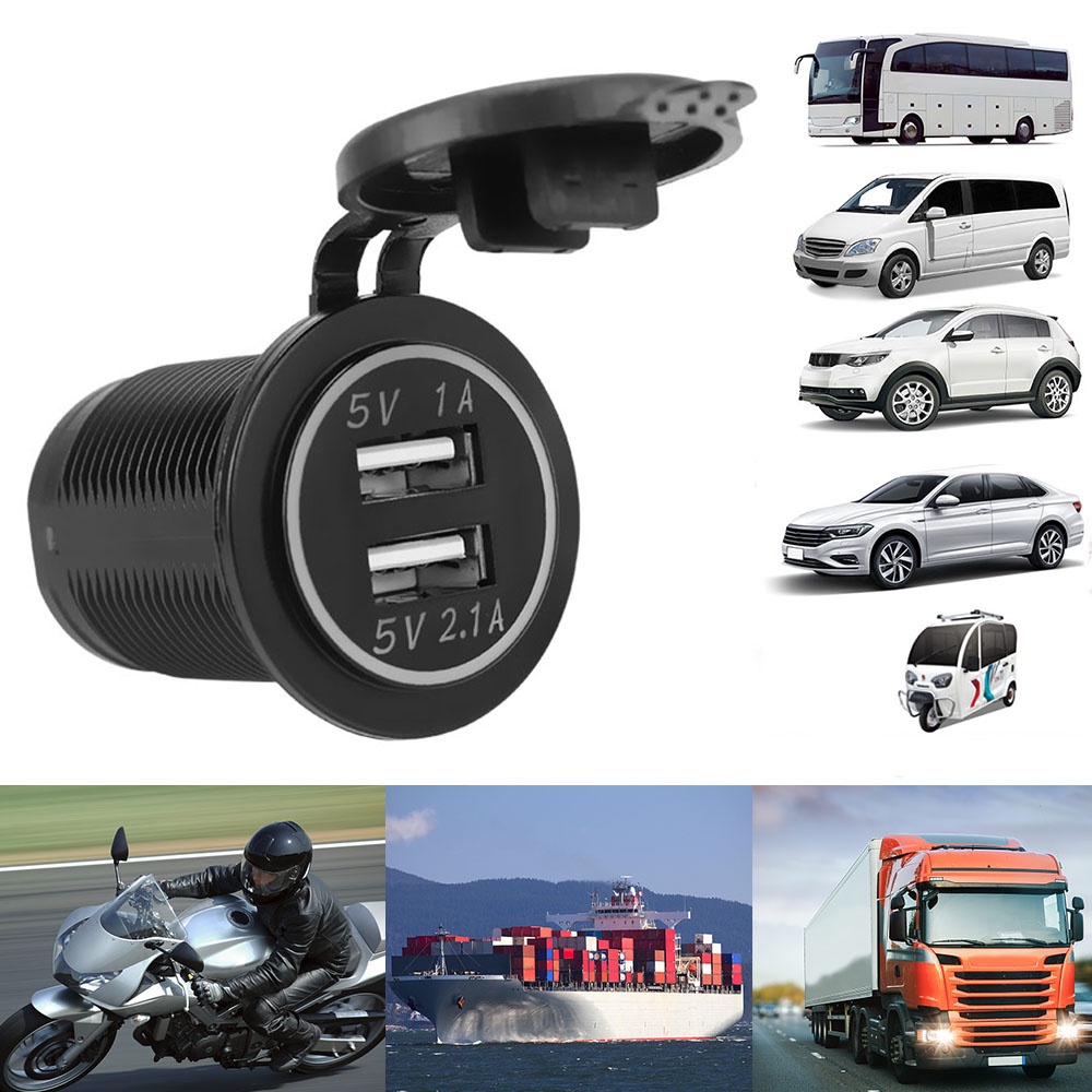 12-24V for Auto Marine Motorcycle Truck Power Socket 3.1A Waterproof ...