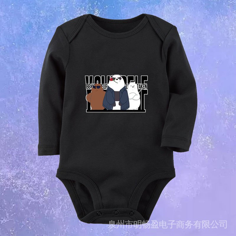 Our Bare Bears European American Children's Clothing Jumpsuit Plain