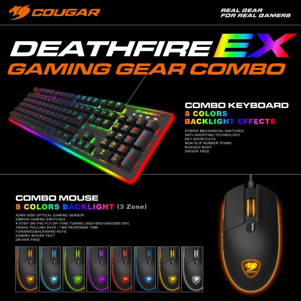 COUGAR DEATHFIRE EX Gaming Gear Combo,Keyboard And Mouse Bundle Shopee Philippines