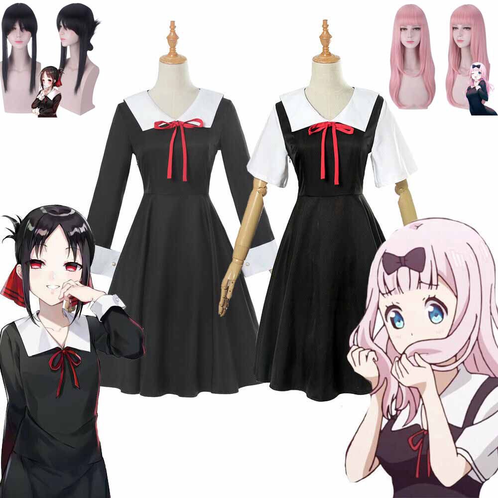 Kaguyasama Love is War Cosplay Shinomiya Kaguya Fujiwara Chika Costume  Uniform Dress Suit Campus Skirt Halloween