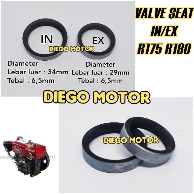 MESIN Valve seat siting Valve position in ex Dongfeng R175 R180 diesel ...