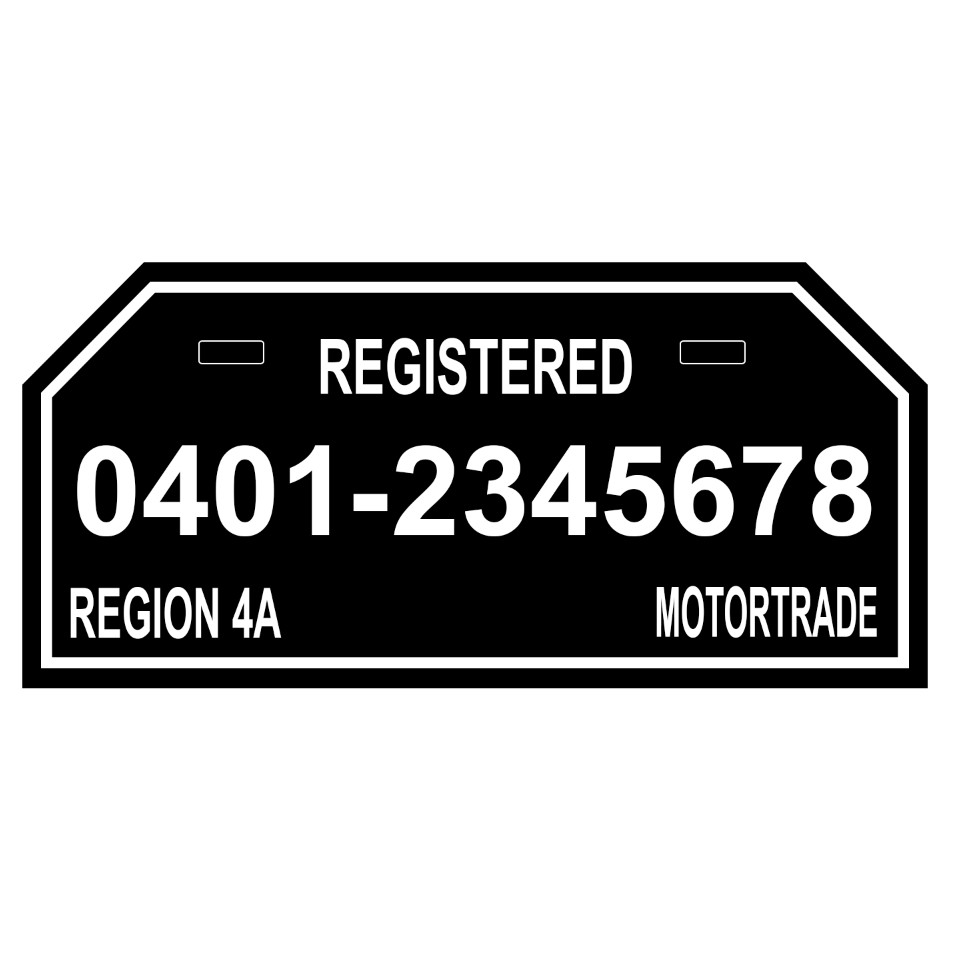 Motorcycle Temporary Plate Number Standard Design Shopee Philippines