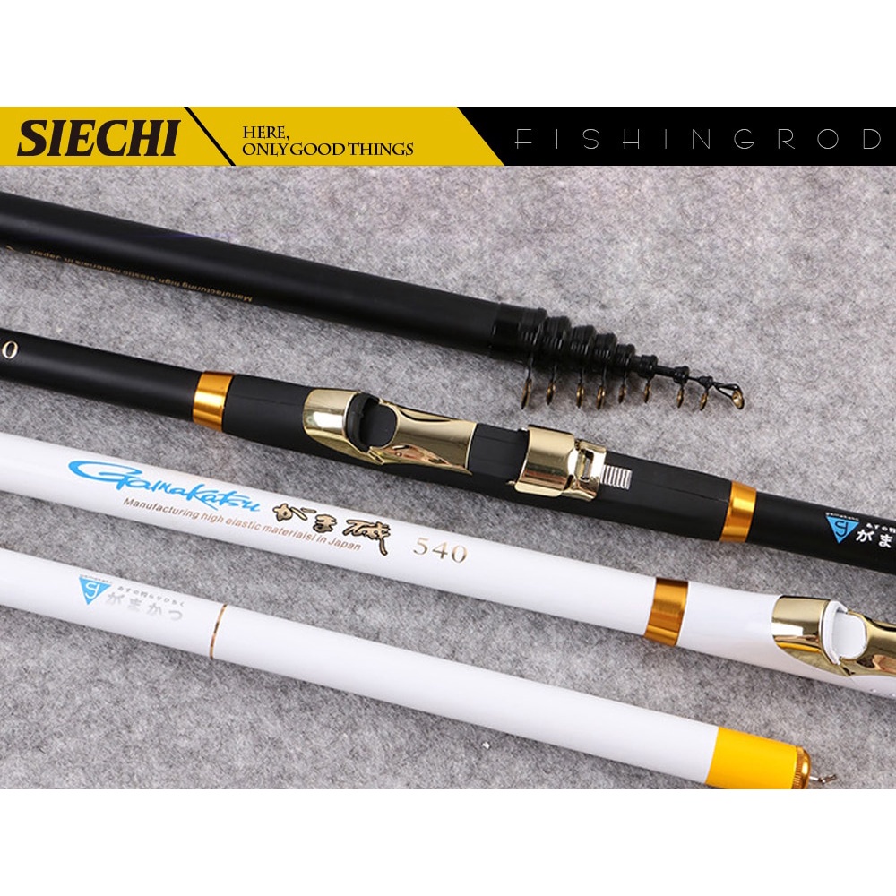 SIECHI Fishing Rod Telescopic Fishing Pole Stick Long Cast 2.7/3.6