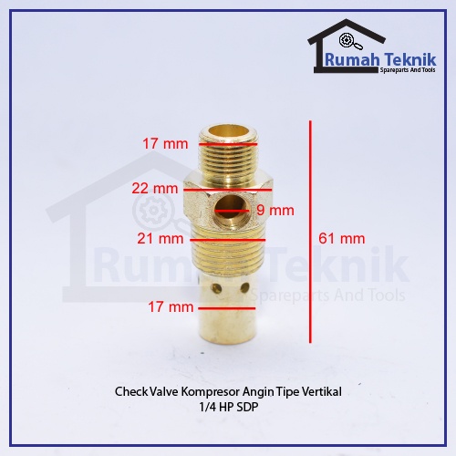 Check Valve One Way Valve Air Compressor 1/4 Hp SDP Shopee Philippines
