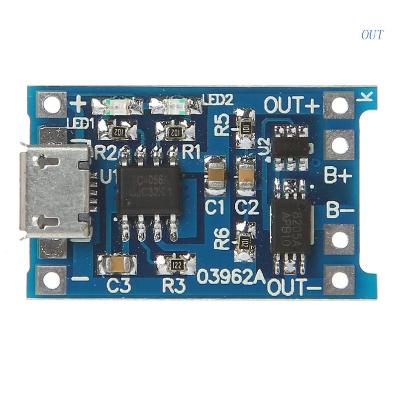 OUT 5V Micro USB 1A 2A 18650 TP4056 Lithium Battery Charging Board with ...