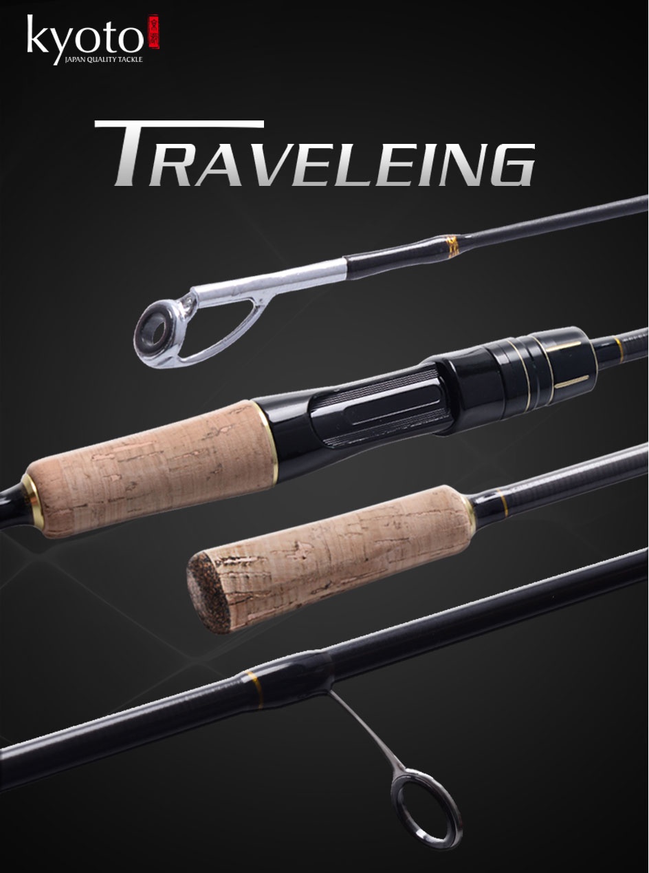 KYOTO TRAVELING Spinning Fishing Rod 4 Sections Travel Rods M/ML Power ...