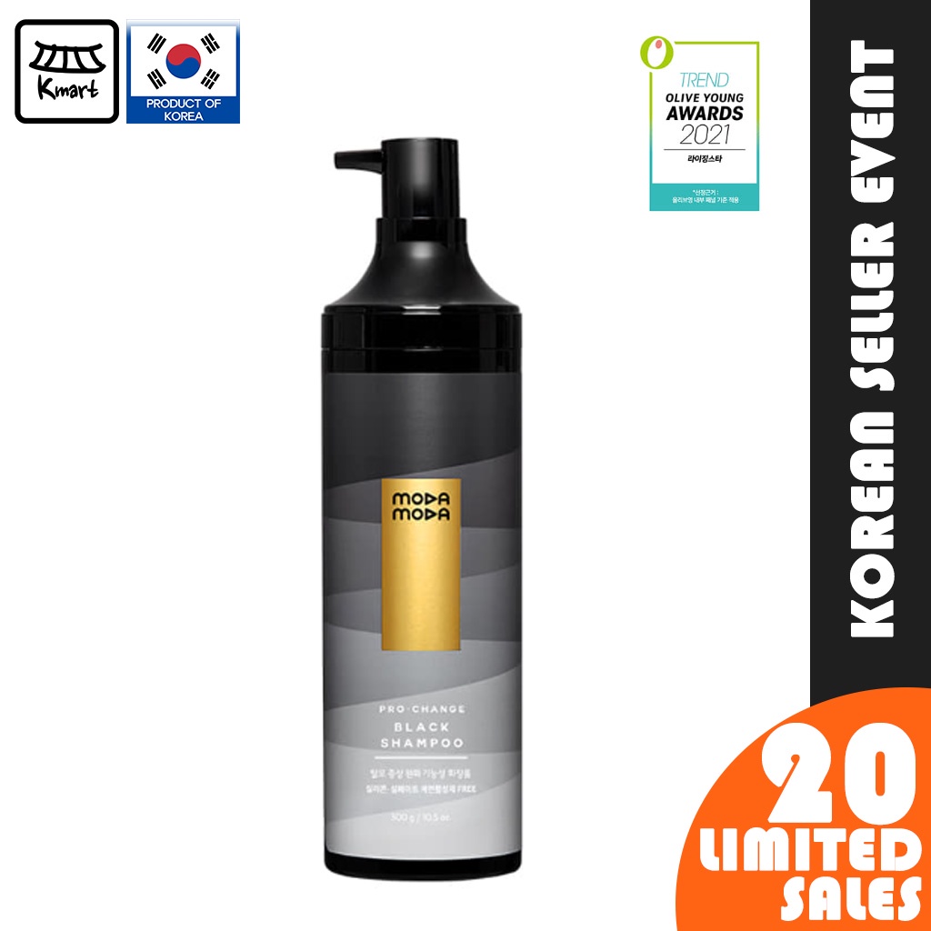 [MODAMODA] Pro Change Black Shampoo (300g) / Made in Korea anti hair loss shampoo Gray hair care
