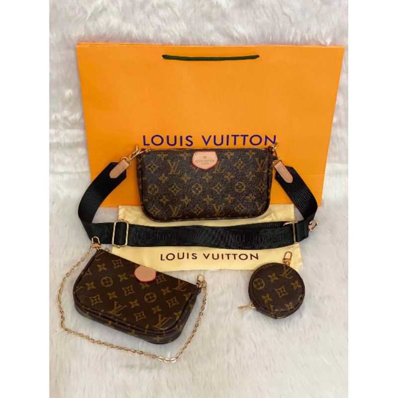 LV Multi Pochette Accessories Monogram with Black strap Shopee