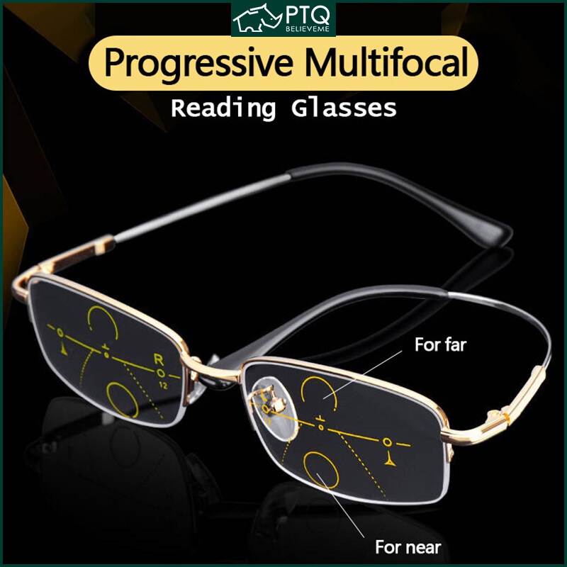 Progressive Multifocal Reading Eyeglasses for Men and Women Anti