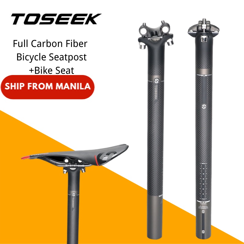 TOSEEK Bicycle Seatpost Carbon Fiber Seatpost Light Mountain Bike