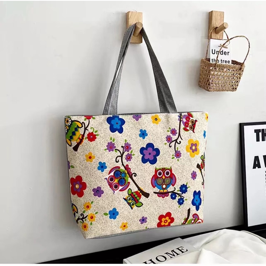 Korean New Fashion Canvas Tote Bag Canvas Shoulder Bags Simple With ...