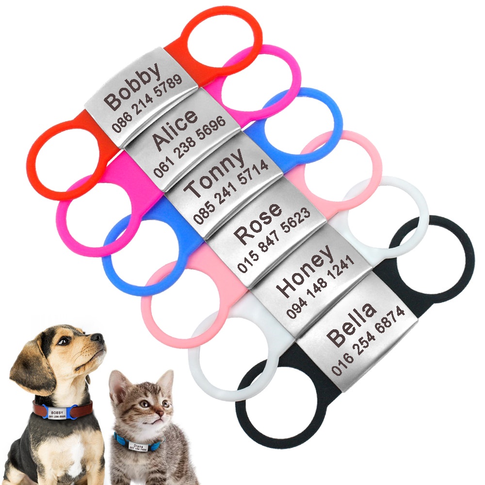 【rizer】stainless Steel Pet Id Tags Personalized For Small Dogs Cats 