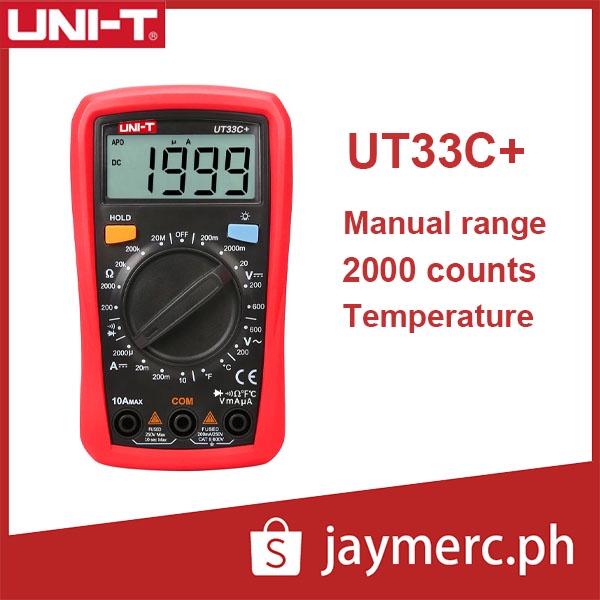 UNI-T UT33C+ Digital Display Multimeter LCD AC DC +2mF Capacitance LCD ...