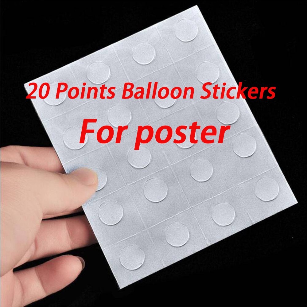 20 Points Balloon Attachment Glue Or Wall Stickers Birthday Party ...
