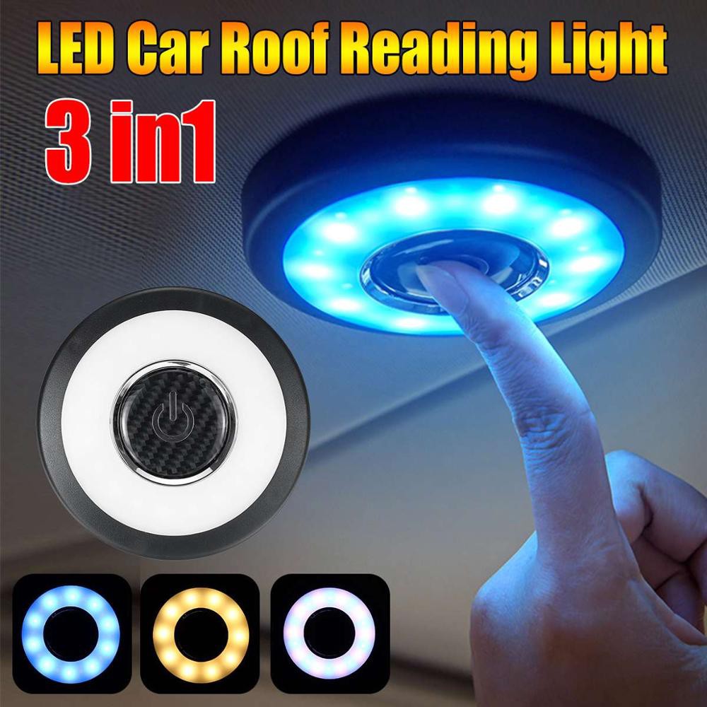 Wireless Led Car Interior Ceiling Dome Light Reading USB Charging Roof