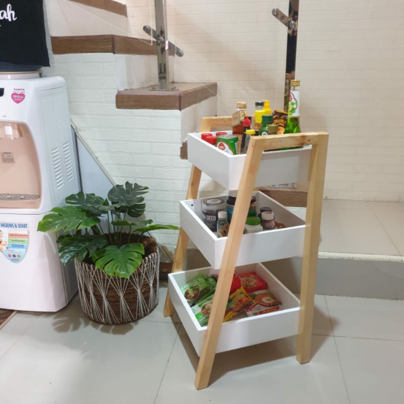 KAYU Minimalist Stacking Rack Storage Rack Corner Shelf Stacking Dutch ...