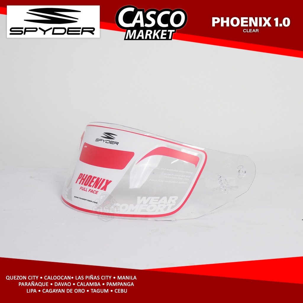 SPYDER REPLACEMENT VISOR FOR PHOENIX1 ONLY NOTE: ALSO FIT IN NHK GP1000 ...