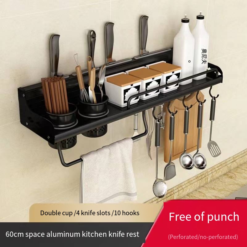 Wall Mounted Knife Rack Kitchenware Storage Rack Seasoning Rack Cutlery ...