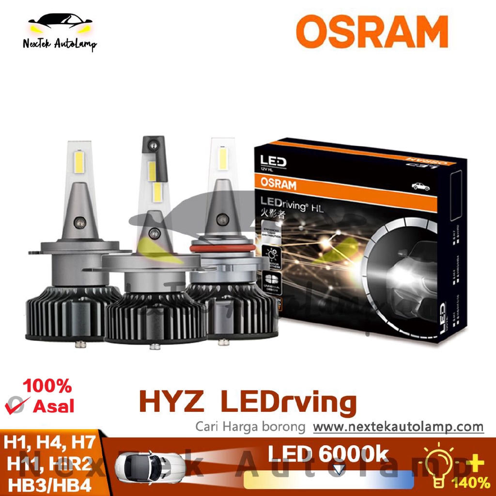 OSRAM HYZ LED H1 H4 H7 H8 H11 H16 9012 9005 9006 HB2 HB3 HB4 HIR2 LEDriving  6000K White Car Headlight +140% 2700LM