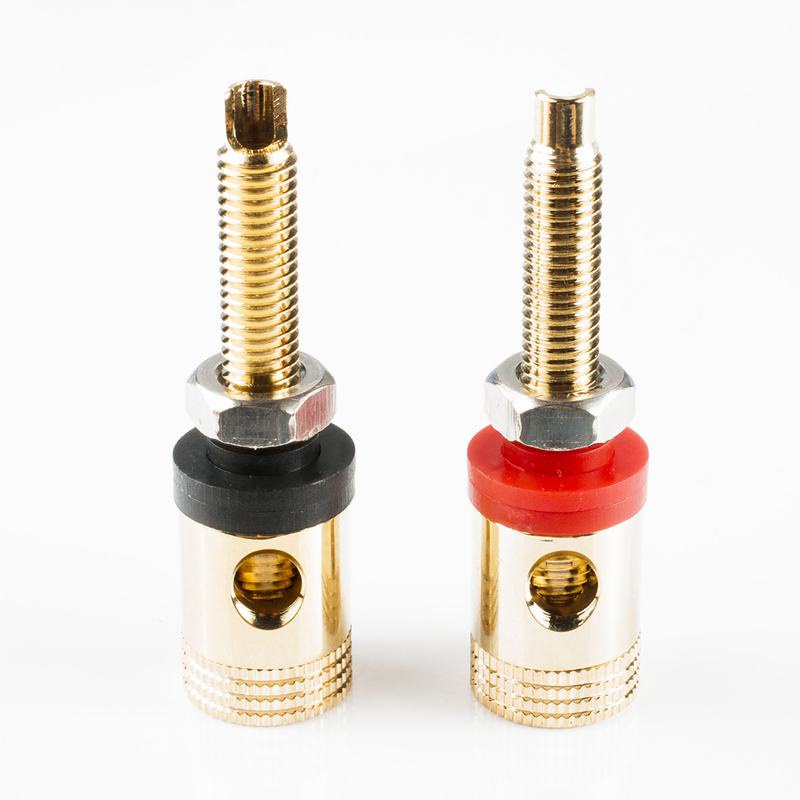 2-Pair Speaker Cable Tube Amp Power Amplifier Terminal Plug Binding ...