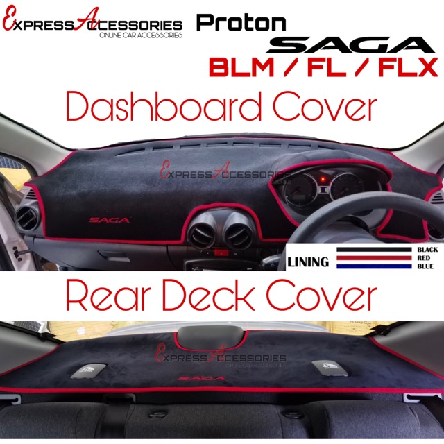 PROTON SAGA BLM / FL / FLX Dashboard Cover & Rear Deck Cover Set Anti
