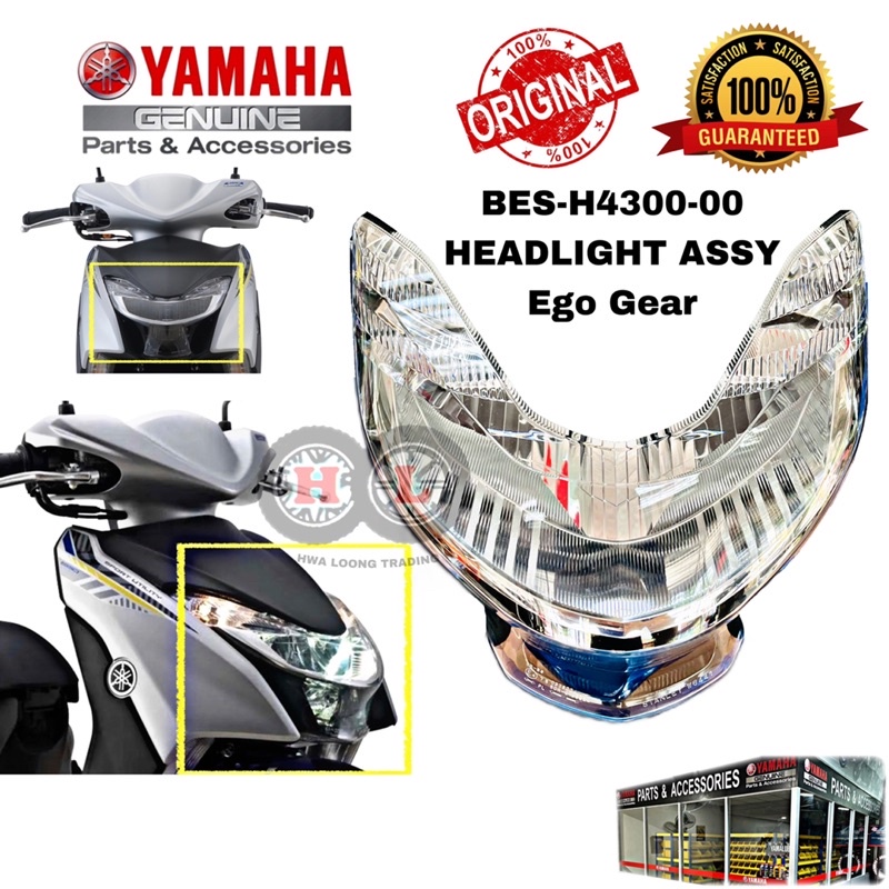 YAMAHA EGO GEAR HEADLIGHT ASSY (BESH430000) HeadLamp Lampu Depan