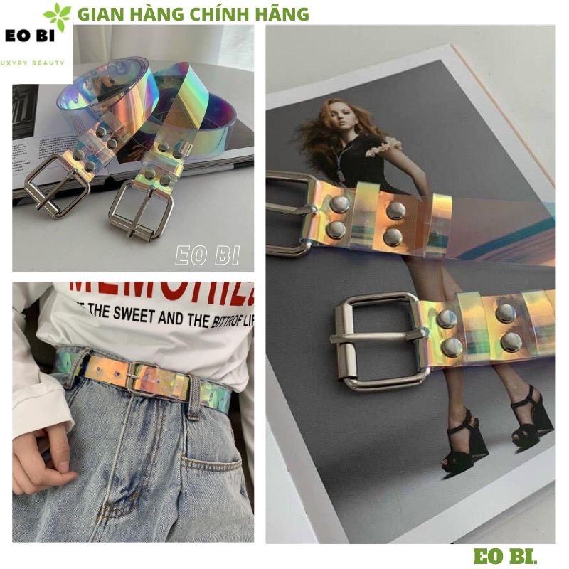 Unisex women's and men's belts with large, medium-sized ulzzang square ...