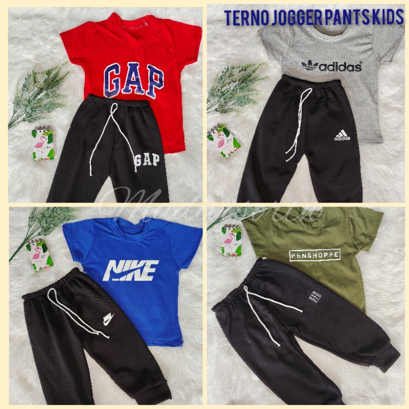 Kids TERNO jogger pants for kids (tshirt&pants) 2-12 yrs old Assorted