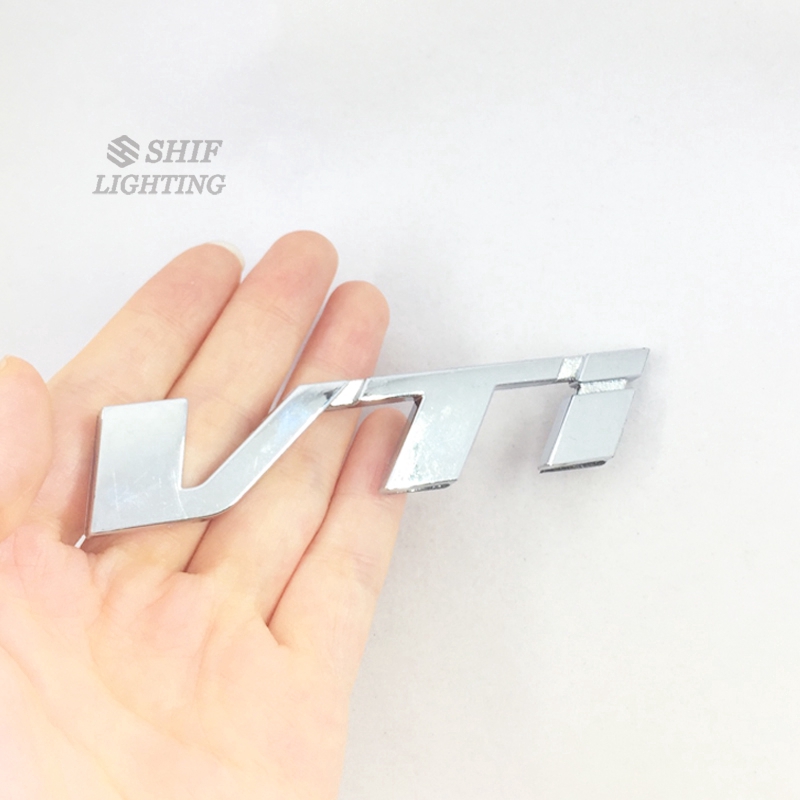 1 x ABS Chrome VTI Logo Letter Car Decorative Rear Trunk Emblem Sticker ...