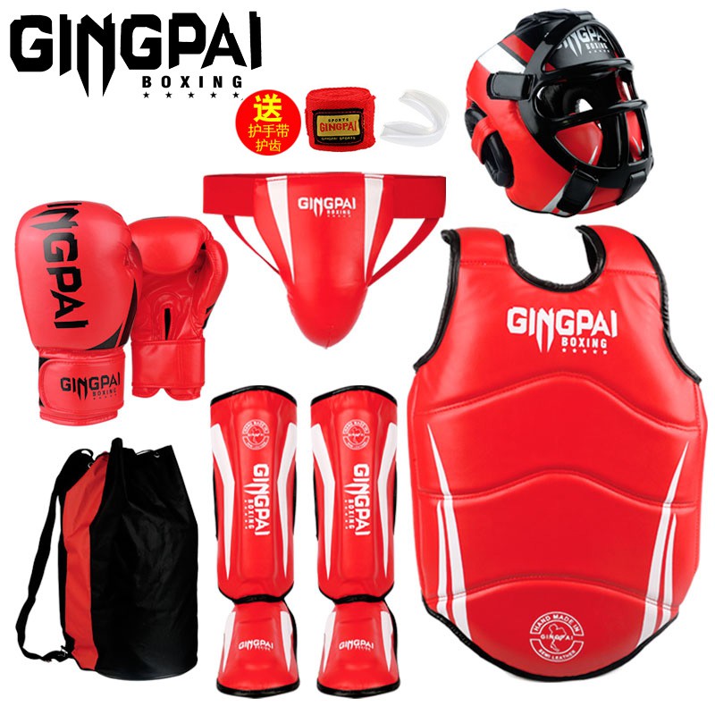 Professional Free Combat Protective Gear Full Set Adult Fully Enclosed  Boxing Helmet Children Sanda