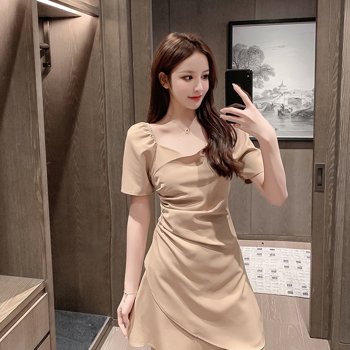 fitted summer mini nude dress for women casual dress plus size graduation dress formal dress elegant Shopee Philippines