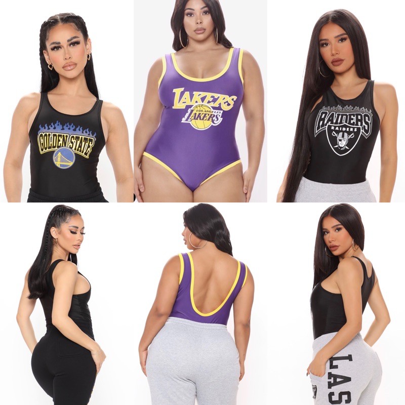 NBA and NFL SWIMSUIT ONEPIECE BODYSUIT Golden States Lakers