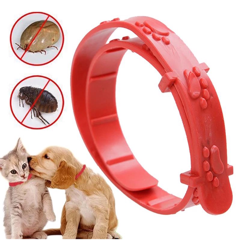 1 Pcs Red Pet Dog Cat Flea Adjustable Collar Against Anti Tick Flea