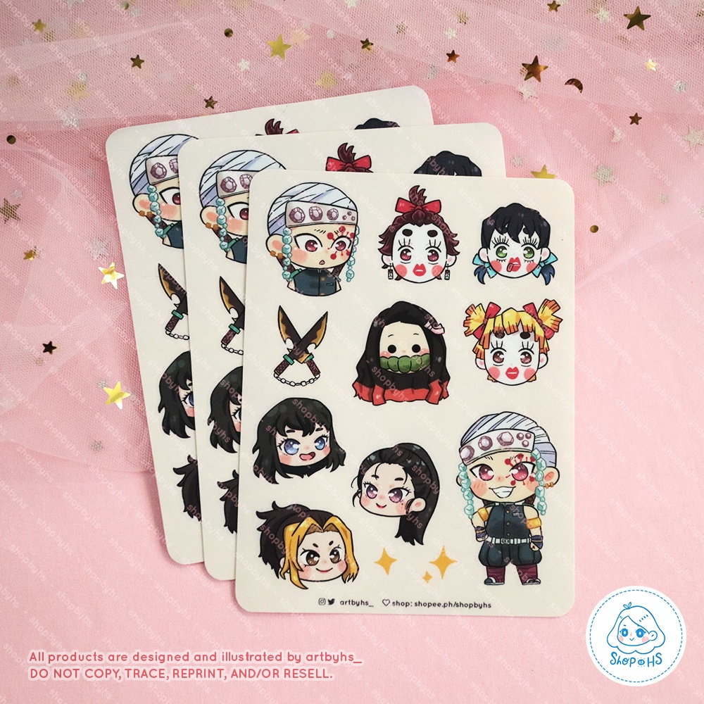 Kimetsu No Yaiba Entertainment District Arc Sticker Sheet | Shopee ...