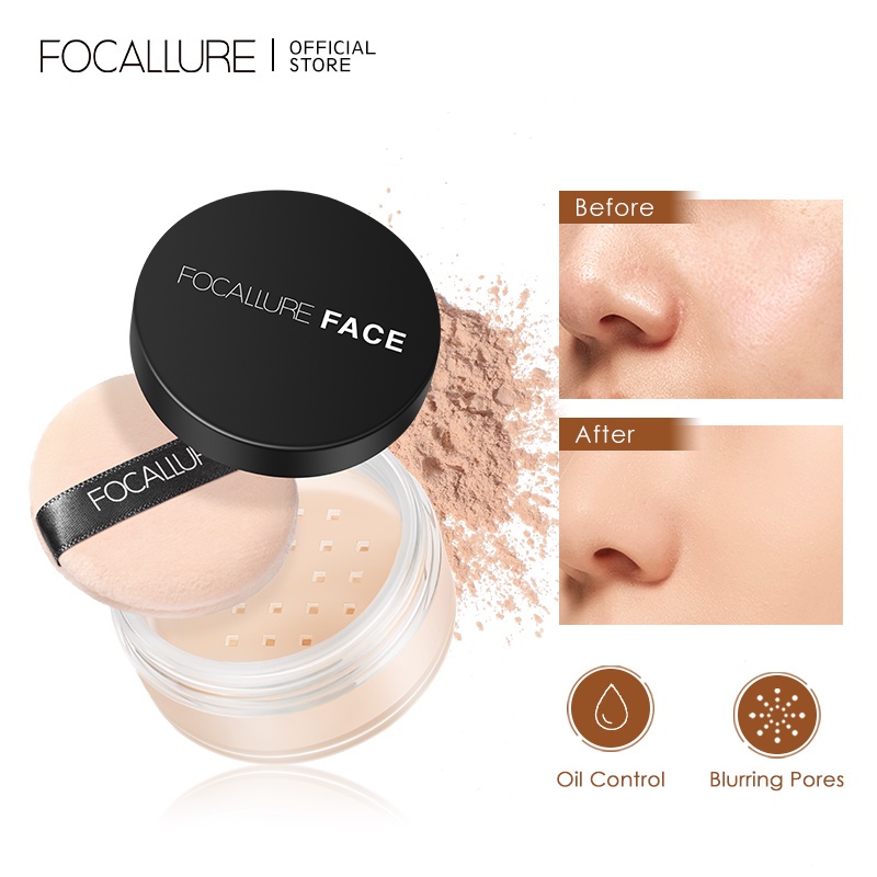 FOCALLURE Loose Setting Powder Oil Control Smooth Face Makeup 3 Colors ...