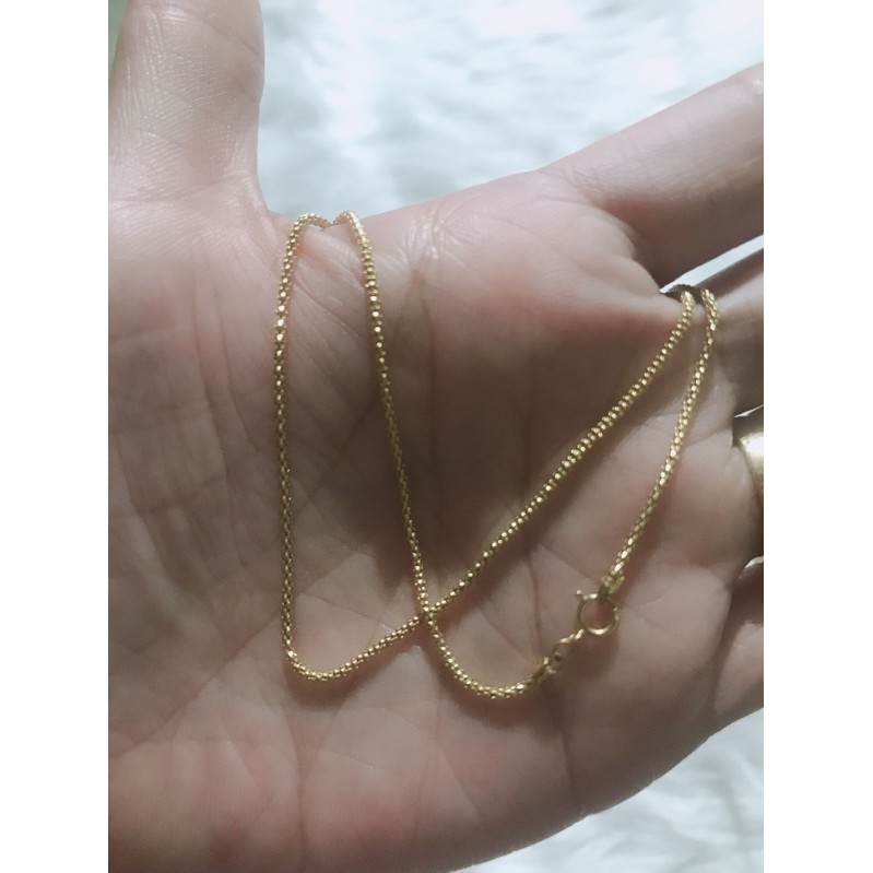 Gold popcorn chain on sale necklace