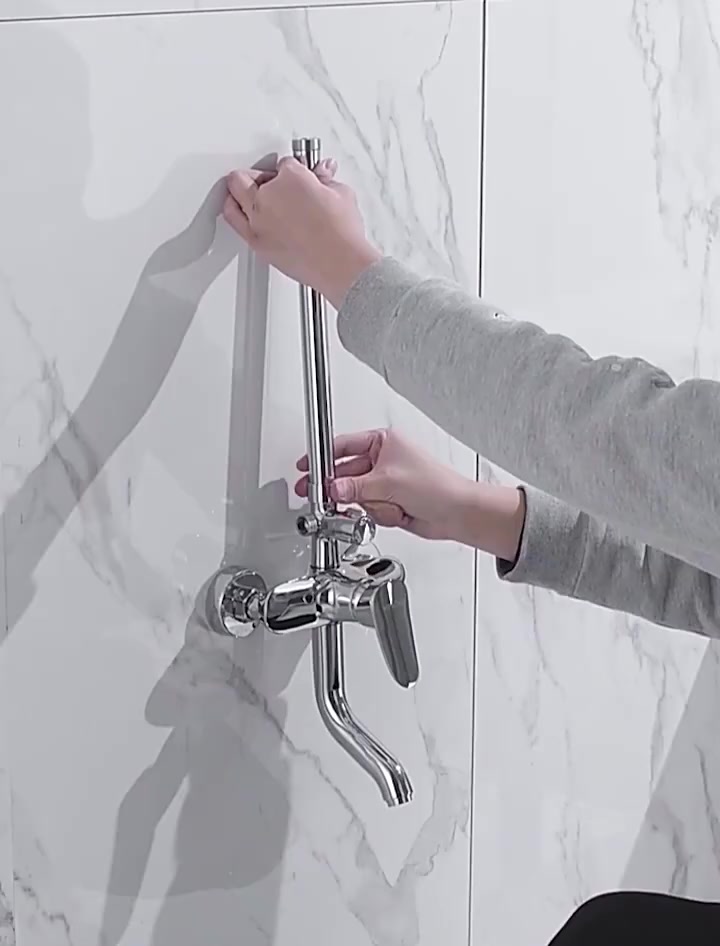 30cm Stainless Steel Shower Extension Rod Shower Tube Drawing Lifting ...