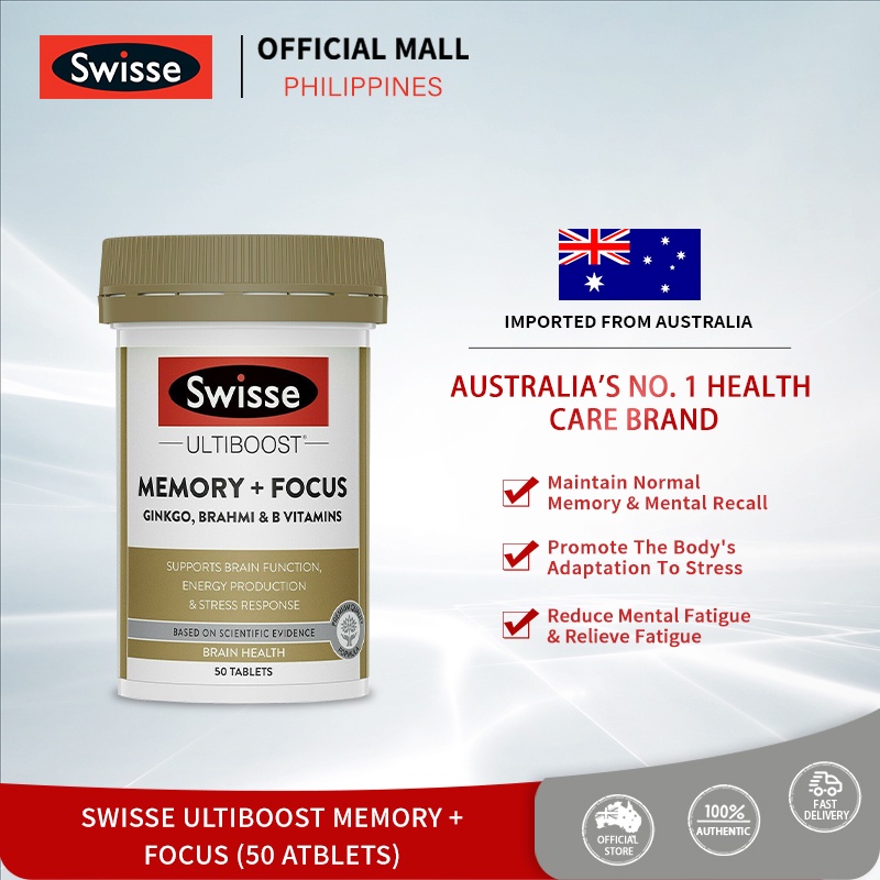 Swisse Ultiboost Memory + Focus Tablets 50 pack