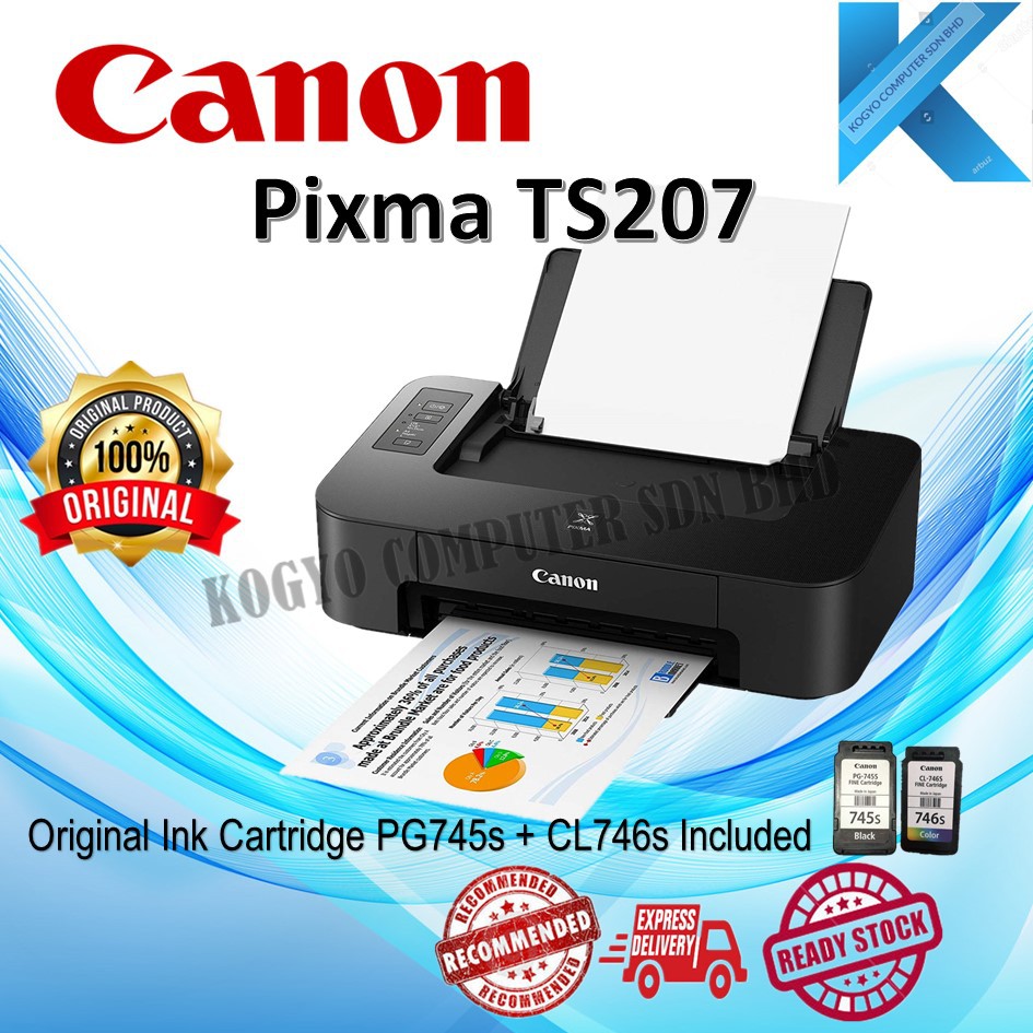 Canon PIXMA TS207 Photo Single Function Inkjet Printer *** TS-207 G1010 ...