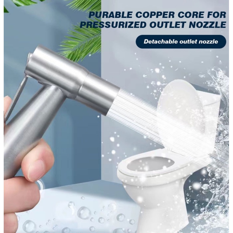 304 Stainless Steel Toilet Spray Gun Hand Shower High Pressure Booster ...