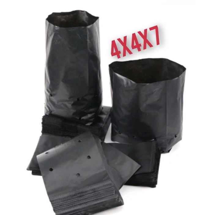 Potting bag/growing bag/plastic bag for plants 10 pcs per pack. size