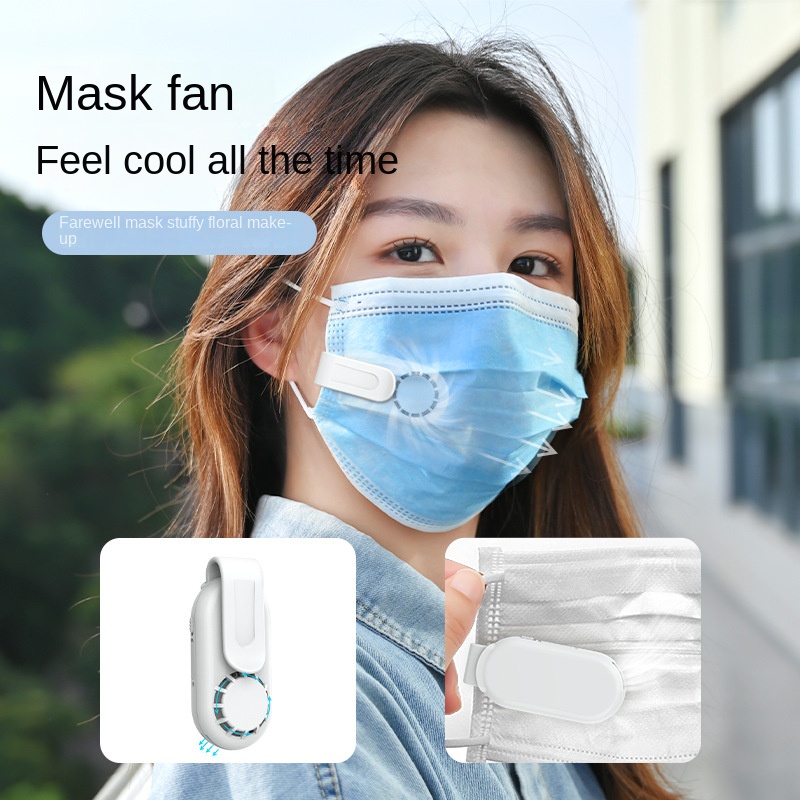 New Style Portable Mini Mask Fan Outdoor Breathable Refreshing Clip-On ...