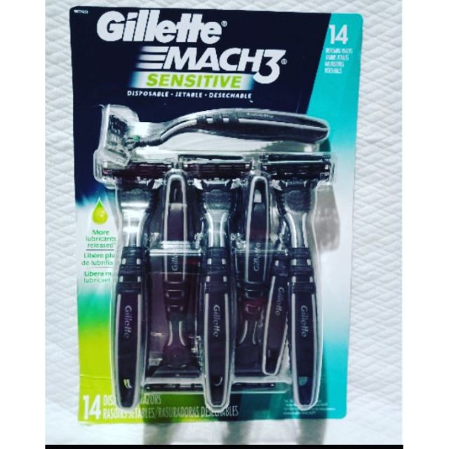 Gillette Mach3 sensitive Disposable Razor (14 ct.) Shopee Philippines