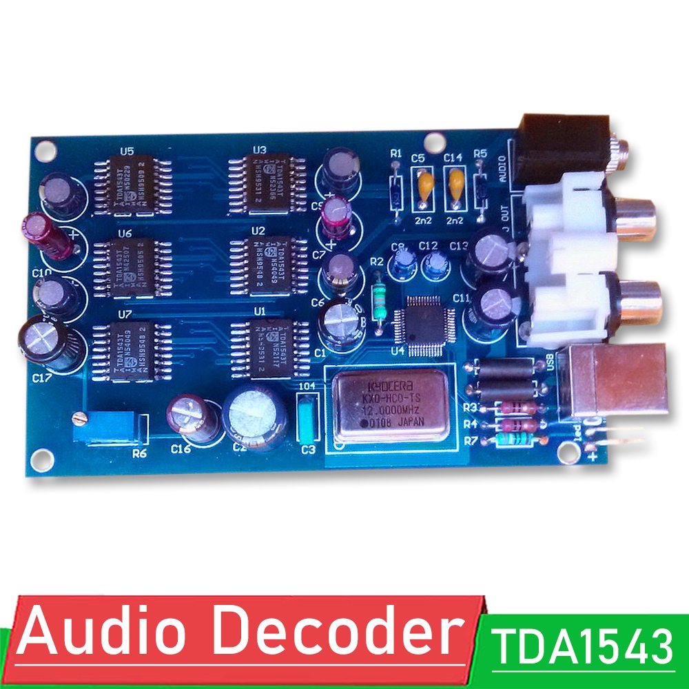 HIFI 6X TDA1543 Parallel Fever Audio Decoder DAC PC USB External Sound ...