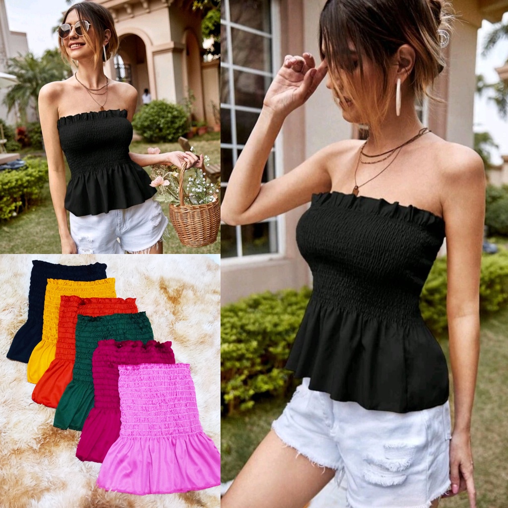 Bobi - Smocked Tube Top Umbra main image 1